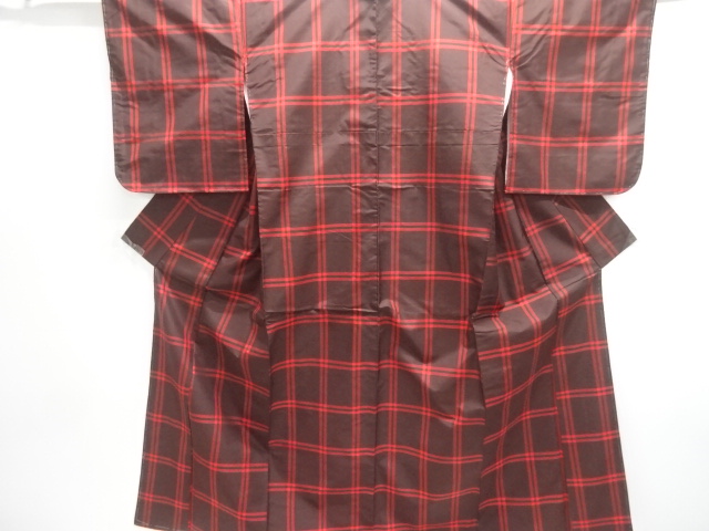 JAPANESE KIMONO / ENSEMBLE / DORO OSHIMA TSUMUGI / WOVEN GRID